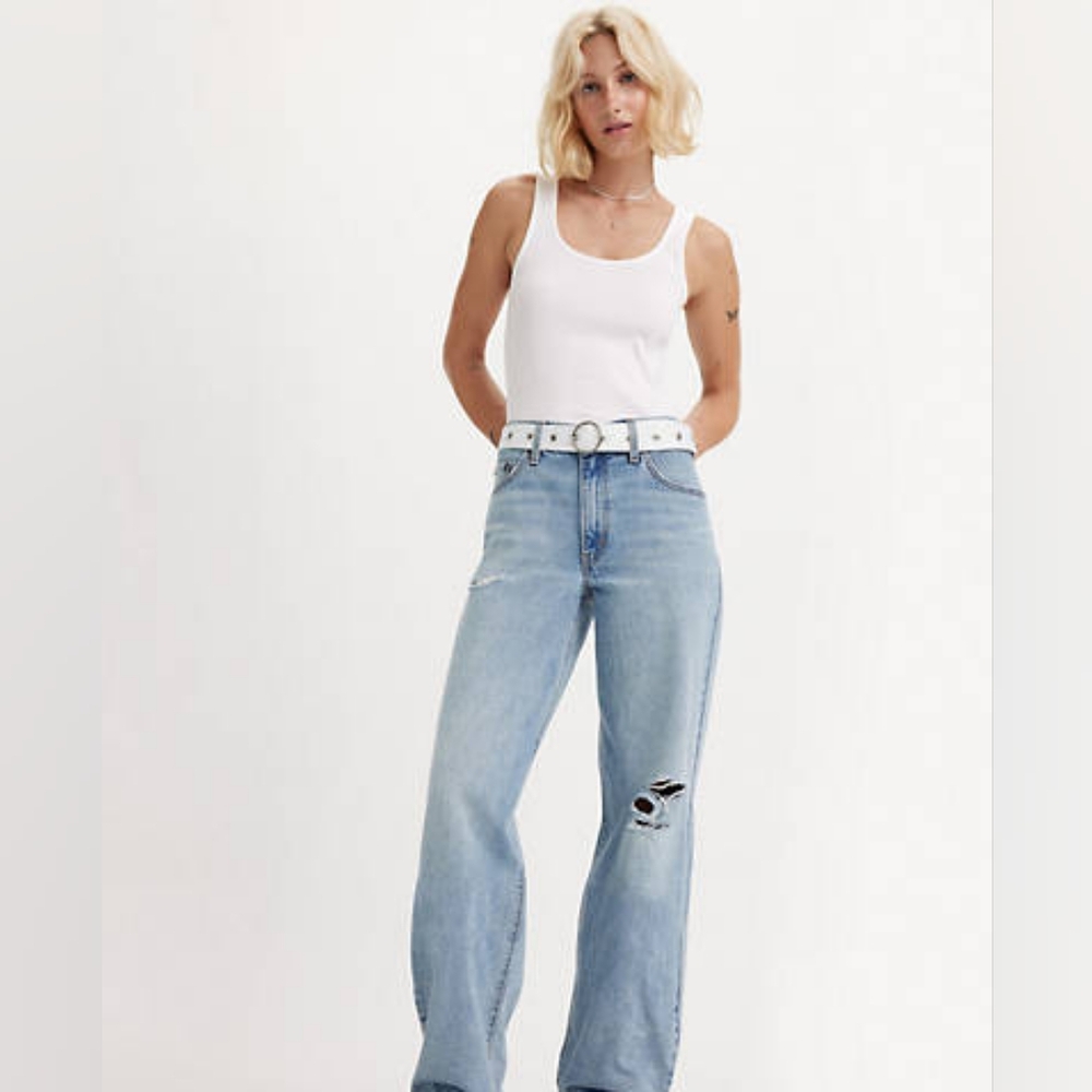 New Levis 90's baggy 501 original cropped 28